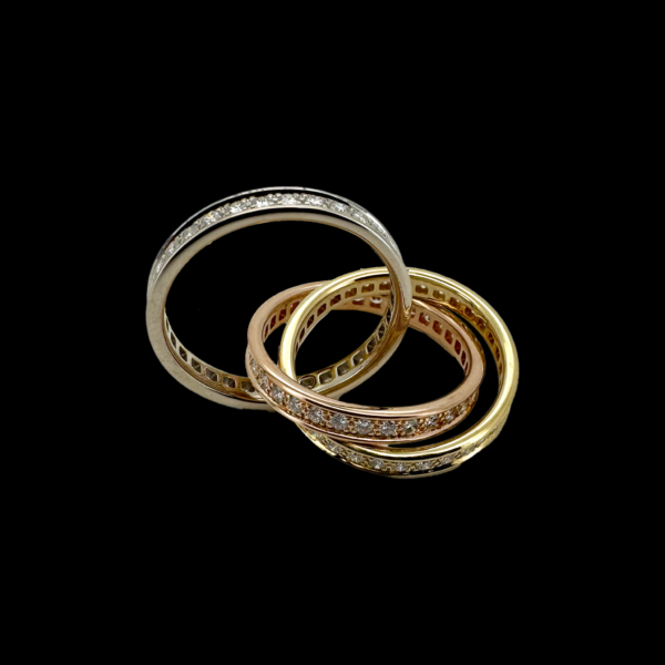 BAGUE CARTIER TRINITY DIAMANTS CLASSIQUE VINTAGE – Image 2
