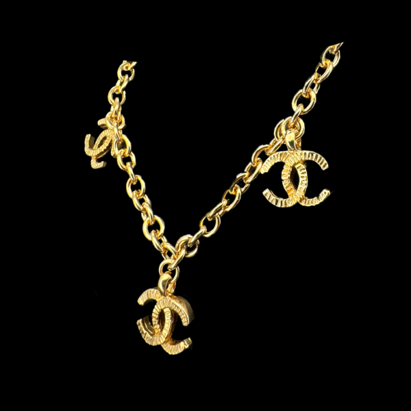 COLLIER CHANEL VINTAGE PLAQUÉ OR – Image 2