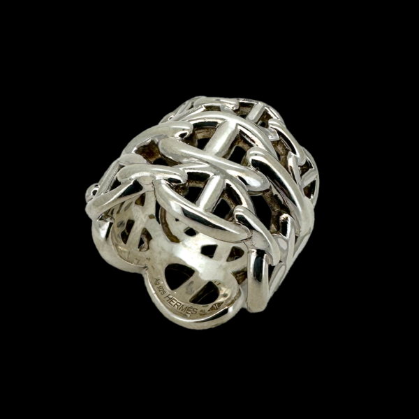 BAGUE HERMES CHAÎNE D'ANCRE ARGENT 925 – Image 2