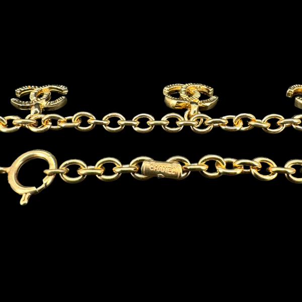 COLLIER CHANEL VINTAGE PLAQUÉ OR – Image 3