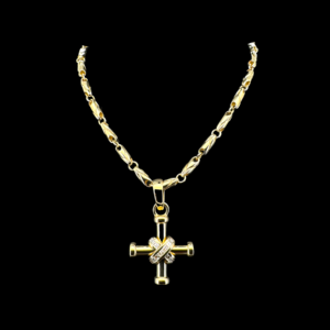 COLLIER-PENDENTIF CROIX BVLGARI DIAMANTS