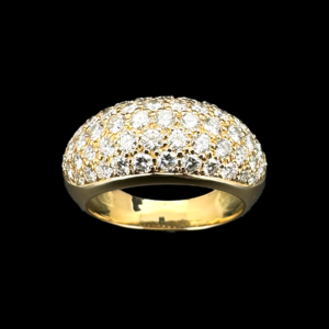 BAGUE OR JAUNE 750 DIAMANTS