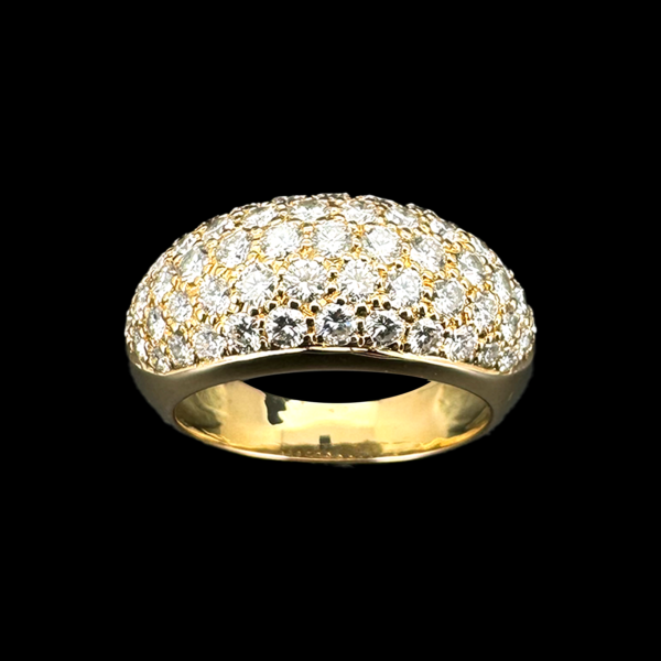 BAGUE OR JAUNE 750 DIAMANTS