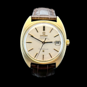 MONTRE OMEGA CONSTELLATION C-SHAPE PLAQUÉ OR ACIER