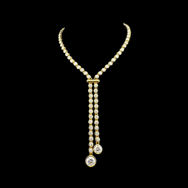 COLLIER RIVIÈRE OR JAUNE 750 DIAMANTS