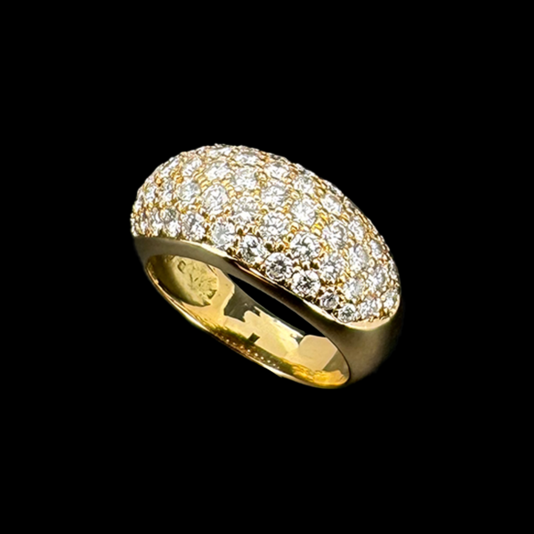BAGUE OR JAUNE 750 DIAMANTS – Image 2