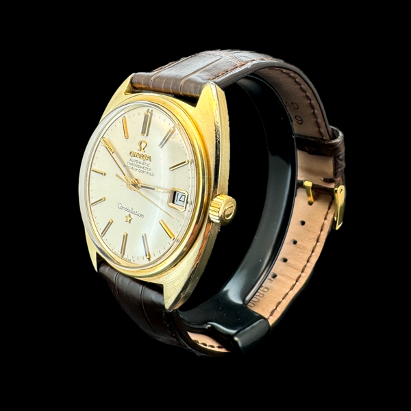 MONTRE OMEGA CONSTELLATION C-SHAPE PLAQUÉ OR ACIER – Image 2