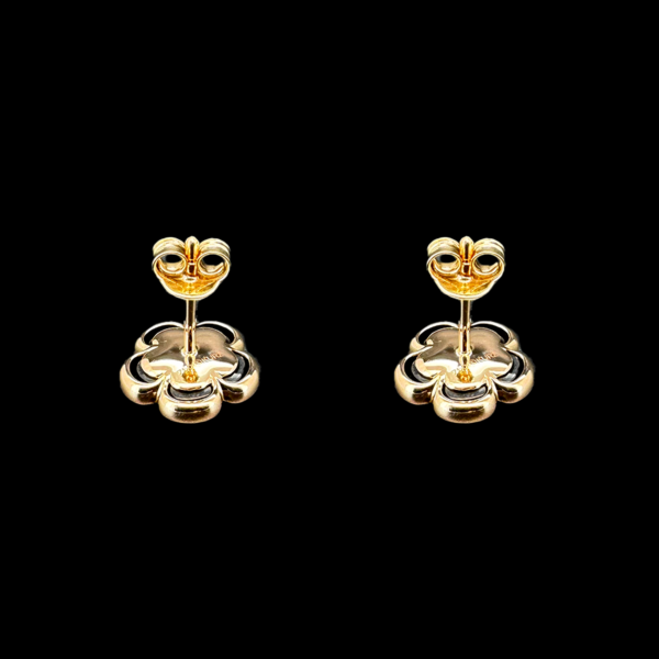 BOUCLES D'OREILLES KURZ NACRE OR ROSE 18 CARATS – Image 3