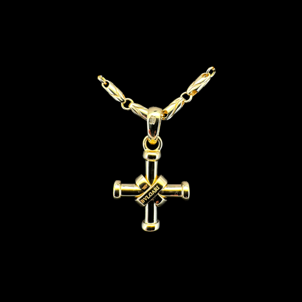 COLLIER-PENDENTIF CROIX BVLGARI DIAMANTS – Image 3
