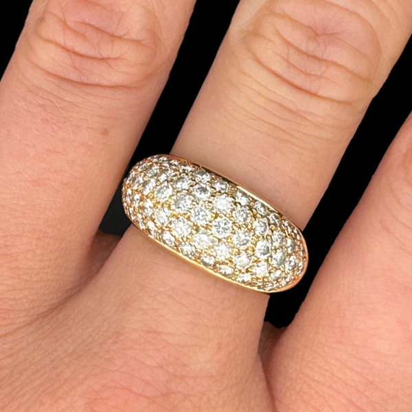 BAGUE OR JAUNE 750 DIAMANTS – Image 3