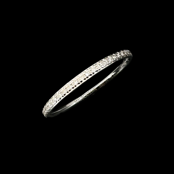 BAGUE MAUBOUSSIN OR BLANC 750 DIAMANTS – Image 2