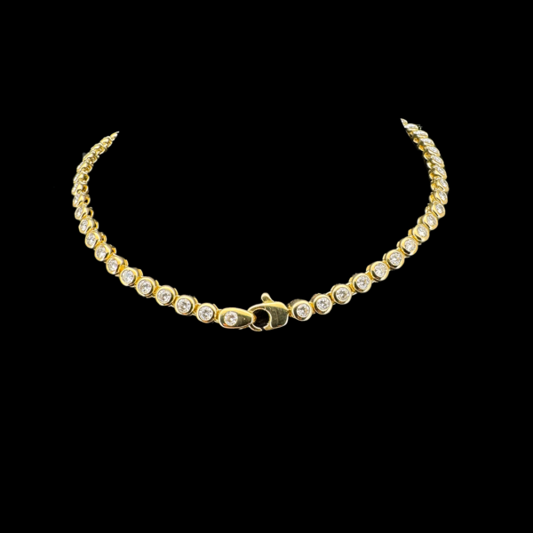 COLLIER RIVIÈRE OR JAUNE 750 DIAMANTS – Image 3