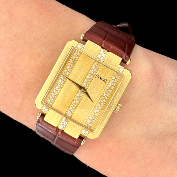 MONTRE PIAGET PROTOCOL OR JAUNE 750 DIAMANTS – Image 4