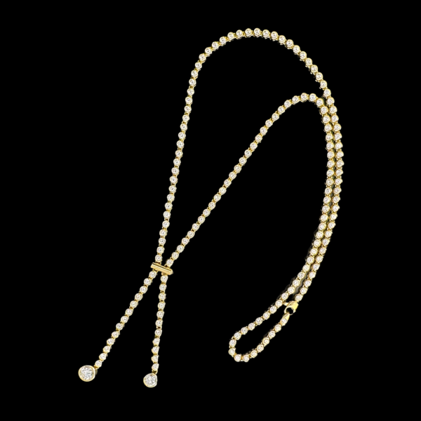 COLLIER RIVIÈRE OR JAUNE 750 DIAMANTS – Image 4