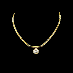 COLLIER EN OR JAUNE 750 DIAMANT