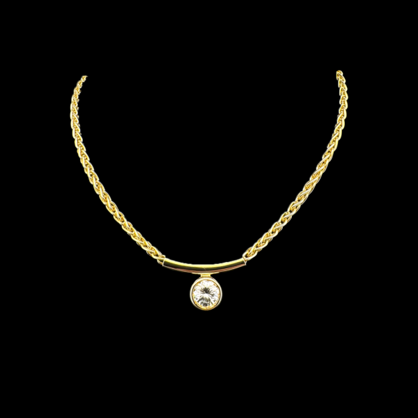 COLLIER EN OR JAUNE 750 DIAMANT