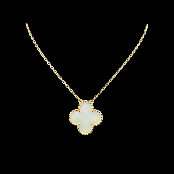 COLLIER-PENDENTIF VAN CLEEF & ARPELS VINTAGE ALHAMBRA OR JAUNE 750