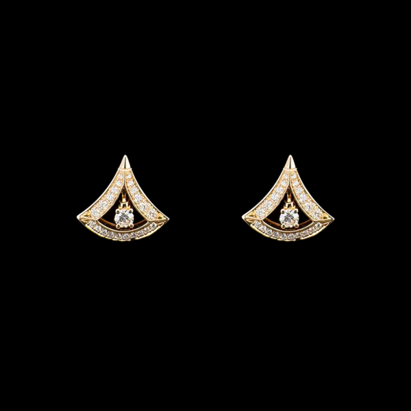BOUCLES D'OREILLES BVLGARI COLLECTION DIVAS' DREAM OR ROSE 750 DIAMANTS