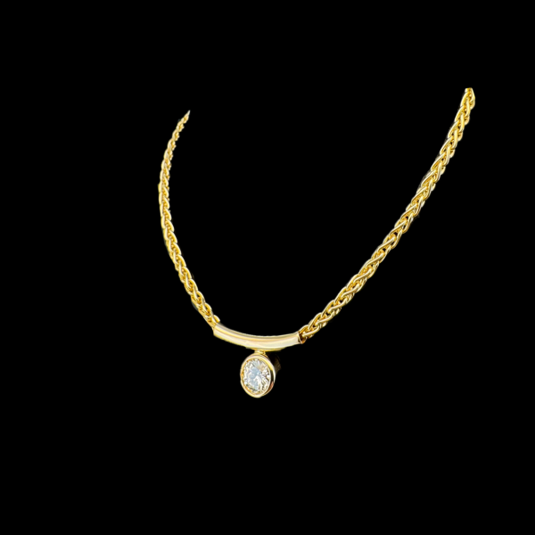 COLLIER EN OR JAUNE 750 DIAMANT – Image 2
