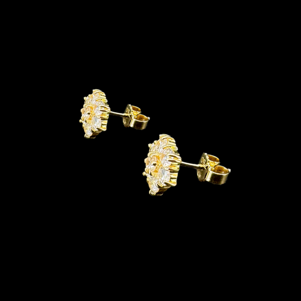 BOUCLES D'OREILLES MARGUERITE OR JAUNE 750 – Image 2