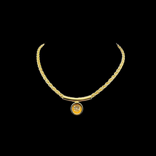 COLLIER EN OR JAUNE 750 DIAMANT – Image 3