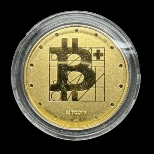 BITCOIN EN OR JAUNE 1/4 OZ FINE GOLD 999.9