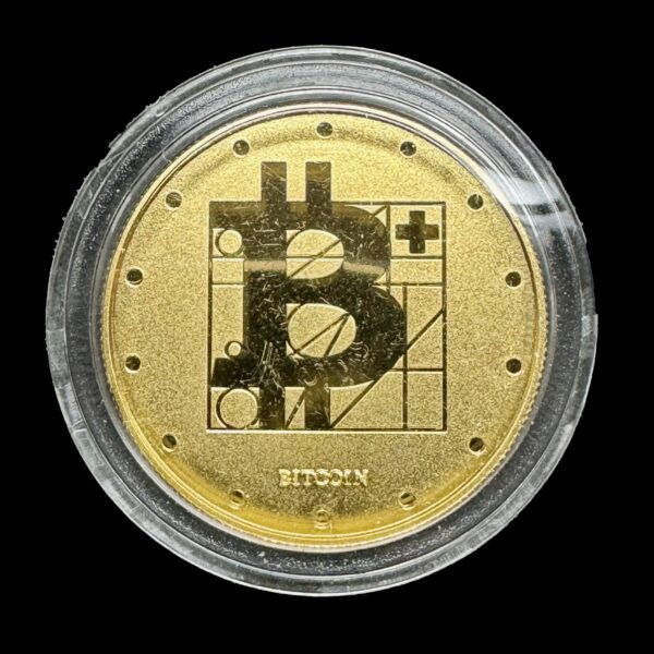 BITCOIN EN OR JAUNE 1/4 OZ FINE GOLD 999.9