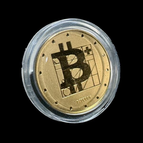 BITCOIN EN OR JAUNE 1/4 OZ FINE GOLD 999.9 – Image 2