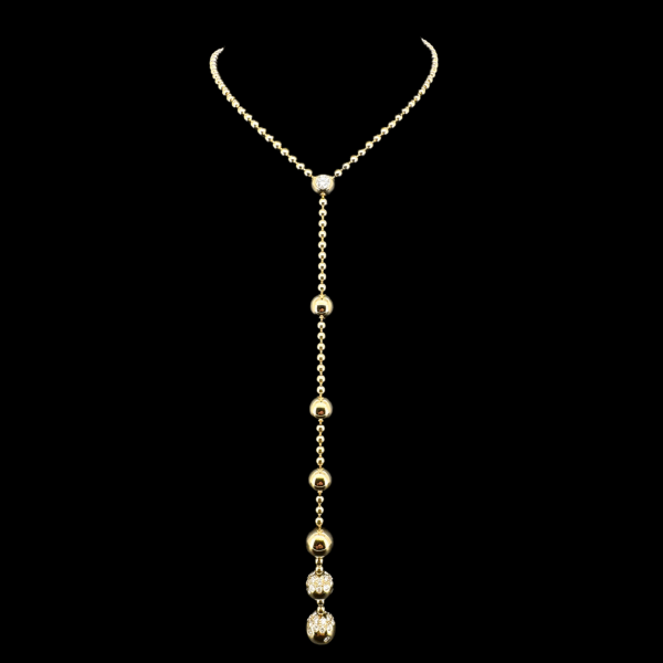 COLLIER DRAPERIE DE DÉCOLLETÉ CARTIER OR JAUNE 750 DIAMANTS