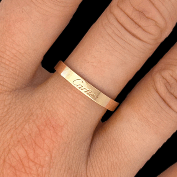 BAGUE ALLIANCE CARTIER EN OR ROSE 750 – Image 3