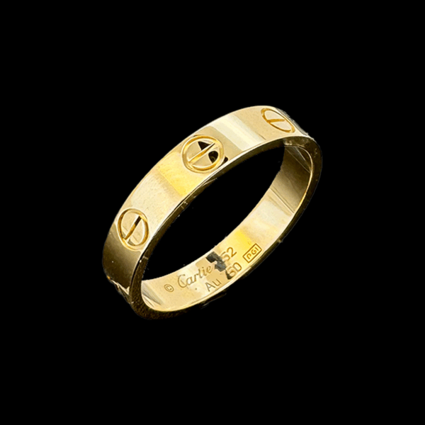 BAGUE CARTIER LOVE PETIT MODÈLE OR JAUNE 750 – Image 2