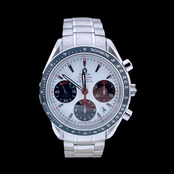 OMEGA SPEEDMASTER DATE WHITE DIAL PANDA ACIER