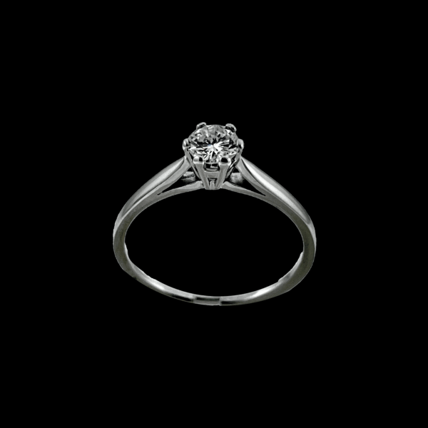 SOLITAIRE EN OR GRIS 750 DE BUCHERER 0,41CT
