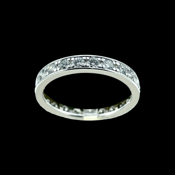 BAGUE TOUR COMPLET EN OR GRIS 750 DIAMANTS