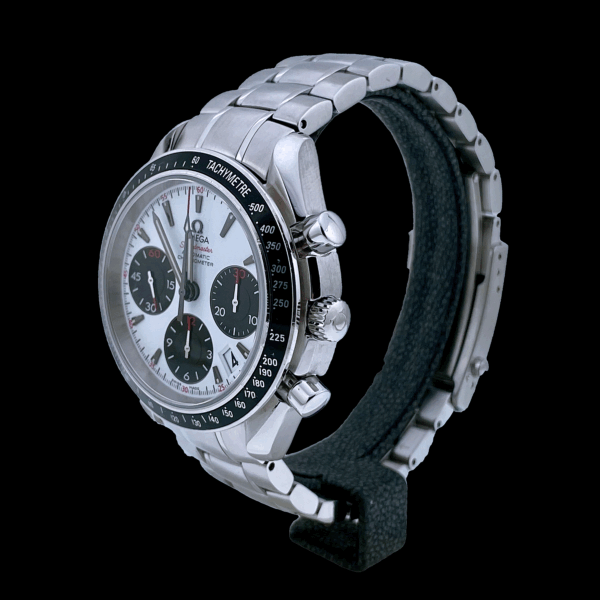 OMEGA SPEEDMASTER DATE WHITE DIAL PANDA ACIER – Image 2