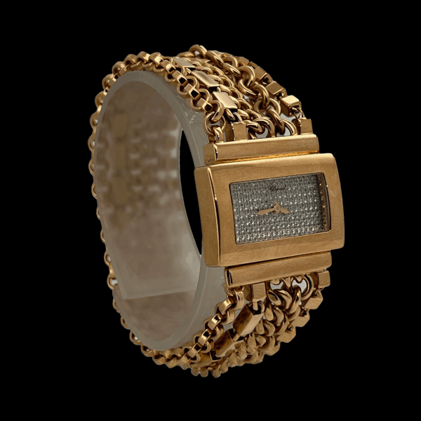 MONTRE CHOPARD RECTANGULAIRE OR JAUNE 750 EXCLUSIF – Image 2