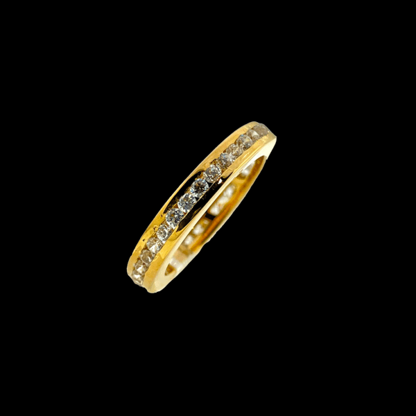 BAGUE TOUR COMPLET EN OR JAUNE 750 DIAMANTS – Image 2