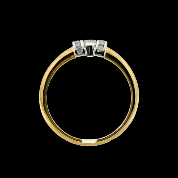 BAGUE OR JAUNE ET GRIS 750 OR JAUNE ET GRIS – Image 3