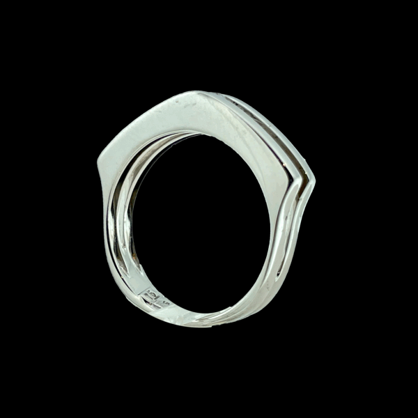 BAGUE SOLITAIRE D'UN DIAMANT OR GRIS – Image 3