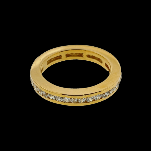 BAGUE TOUR COMPLET EN OR JAUNE 750 DIAMANTS – Image 3