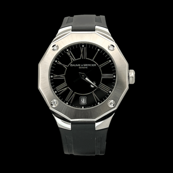 MONTRE BAUME & MERCIER RIVIERA EN ACIER DIAMANTS