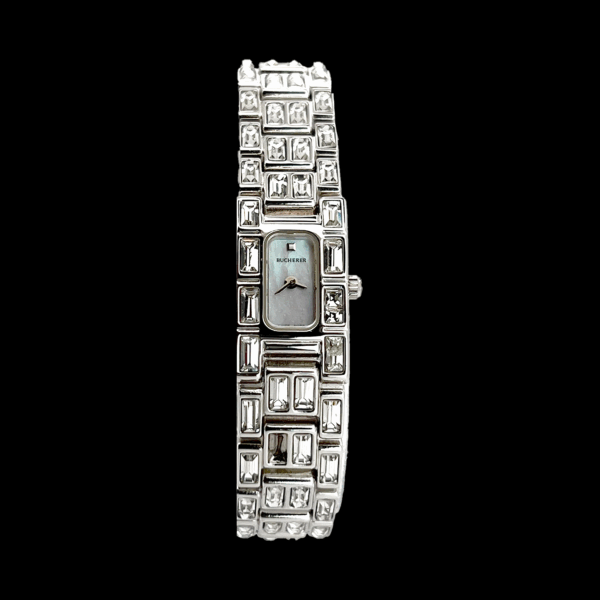MONTRE BUCHERER ACIER SERTIE DE ZIRCONS