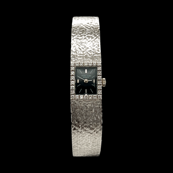 MONTRE-BRACELET FAVRE LEUBA OR GRIS 750 DIAMANTS
