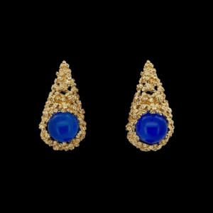BOUCLES D'OREILLES GILBERT ALBERT CHAMPAGNE OR JAUNE 750