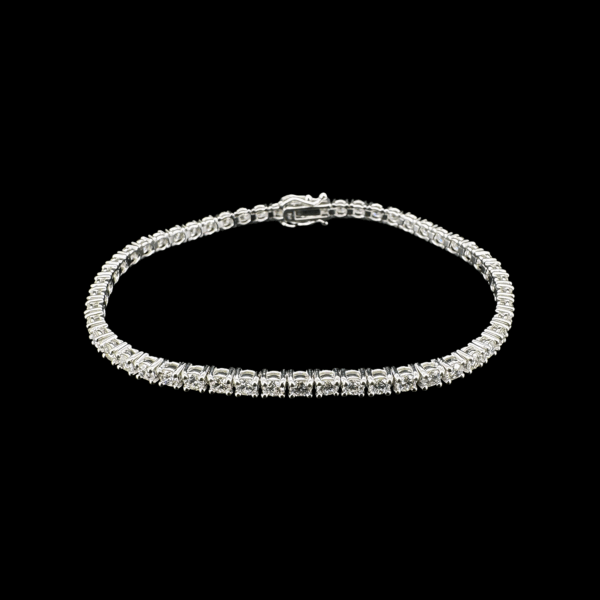 BRACELET TENNIS OR GRIS 750 DIAMANTS
