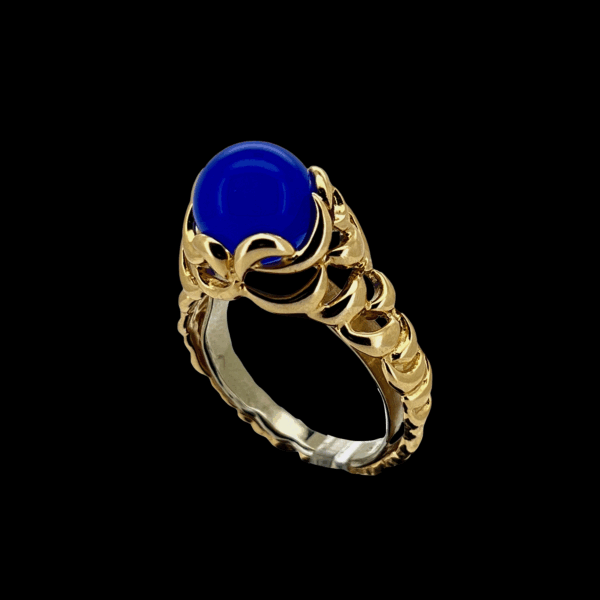 BAGUE GILBERT ALBERT OR JAUNE 750 – Image 2