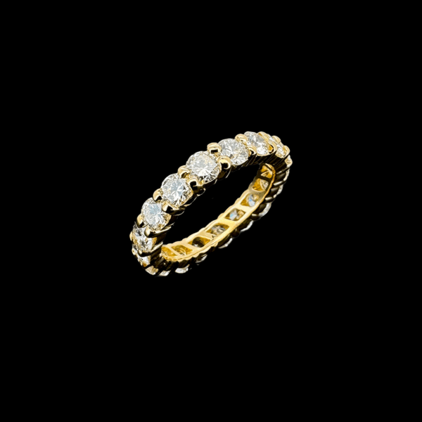 BAGUE TOUR COMPLET OR JAUNE 750 DIAMANTS – Image 2
