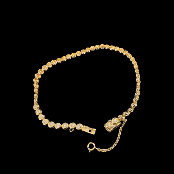 BRACELET TENNIS OR JAUNE 750 DIAMANTS – Image 2