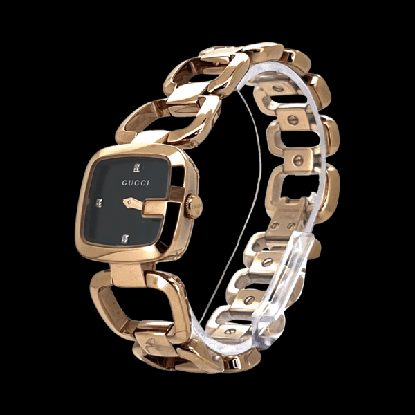 MONTRE GUCCI LADIES WATCH G PINK GOLD ACIER INOXYDABLE – Image 2