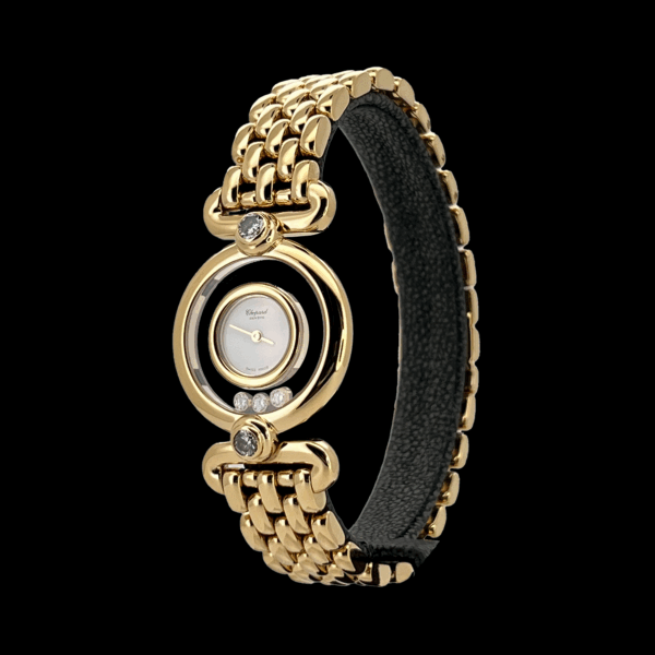 MONTRE CHOPARD HAPPY DIAMONDS LADY OR JAUNE 750 DIAMANTS – Image 2